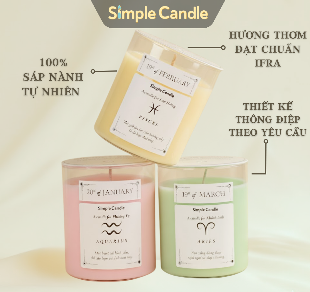 Bộ Sưu Tập Nến Thơm Cung Hoàng Đạo