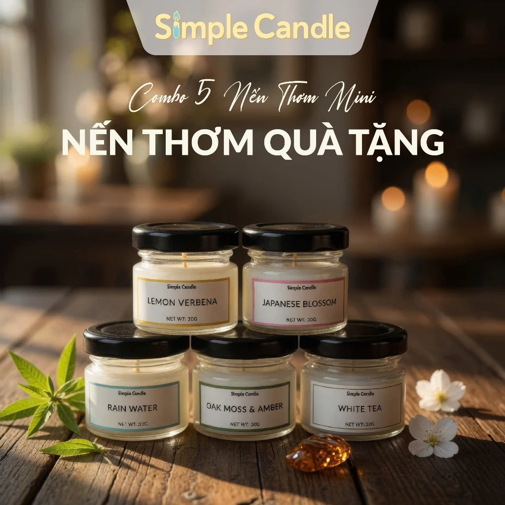 Set Quà Tặng Nến Thơm 5 Mùi
